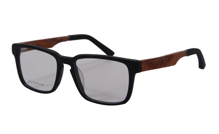 Натуральная деревянная оправа для очков, мужские очки sagawa fujii, очки по рецепту, оправа для очков, полная оправа, оптическая оправа, женские очки ZF111 - Цвет оправы: matt black