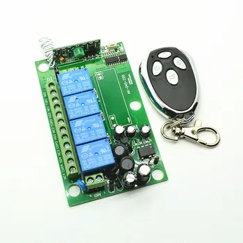 

AC85v~250V 4CH 10A RF Wireless Remote Control Switch System teleswitch transmitter & receiver relay Receiver Smart Home Switch