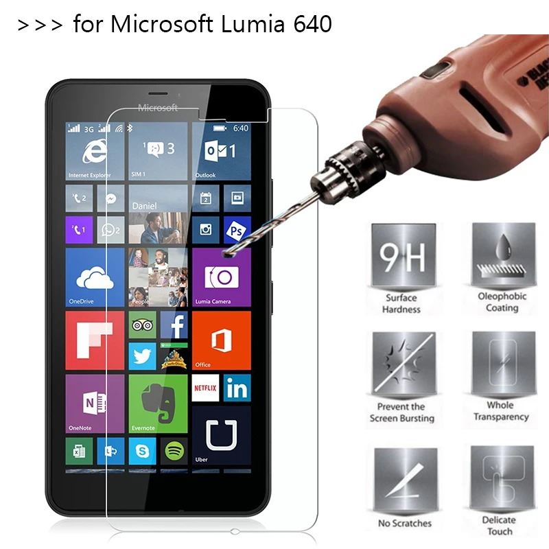 2 шт./лот закаленное Стекло для microsoft Lumia 640 Экран протектор Защитная пленка Nokia