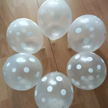 

Latex balloons 50pcs/lot12 inch round transparent wave point balloon baby birthday party birthday ballon decor kids supplies