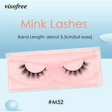 Visofree, норковые ресницы, 3D, норковые ресницы, ультра пушистые, коллекция, средний объем, норковые, накладные ресницы, без грубости, макияж M52