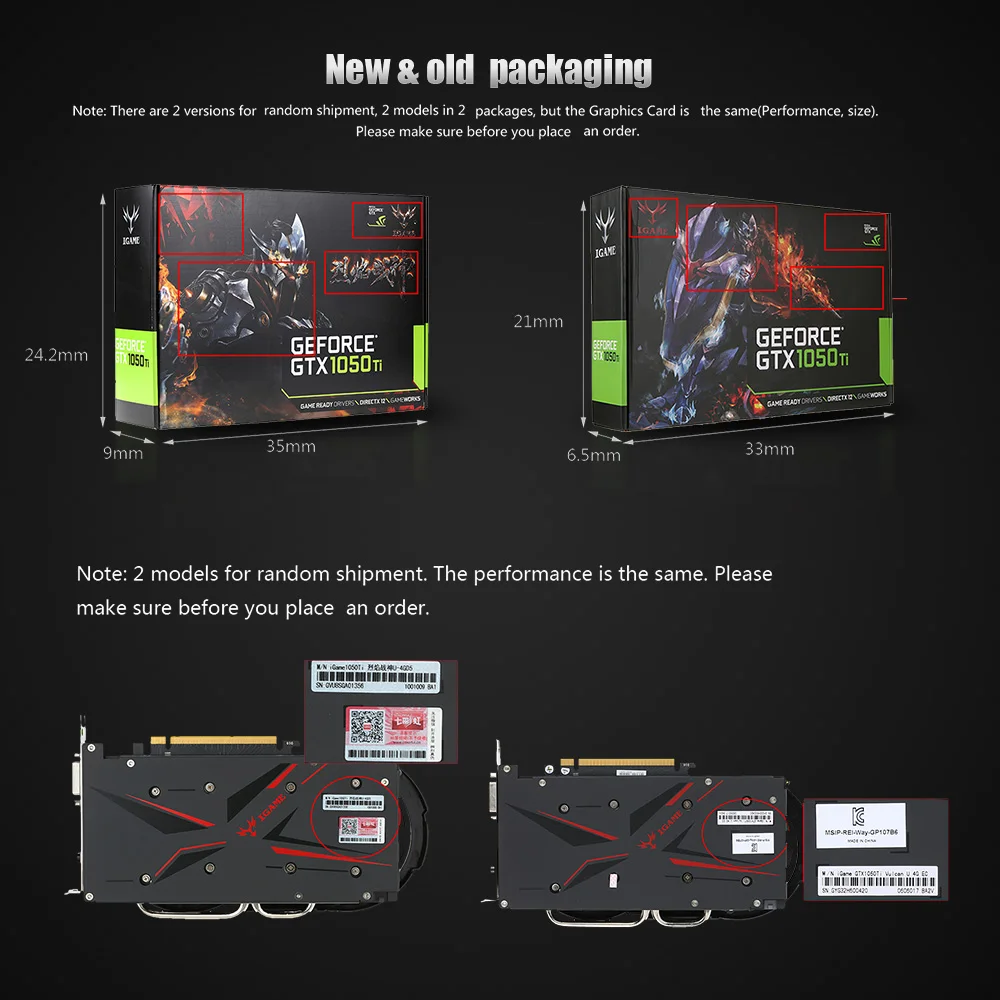Colorful NVIDIA GTX 1050Ti Graphics Card GeForce iGame GTX1050 Ti Gaming Video Cards 4GB GDDR5 128bit GPU For PC placa de video