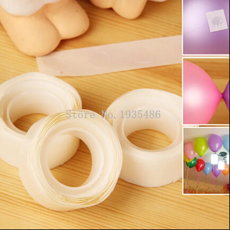 

3 roll/lot Balloon Attachment 100 Gum Special Double-Side Adhesive Tape balloon sticks Craft Roller Stickers