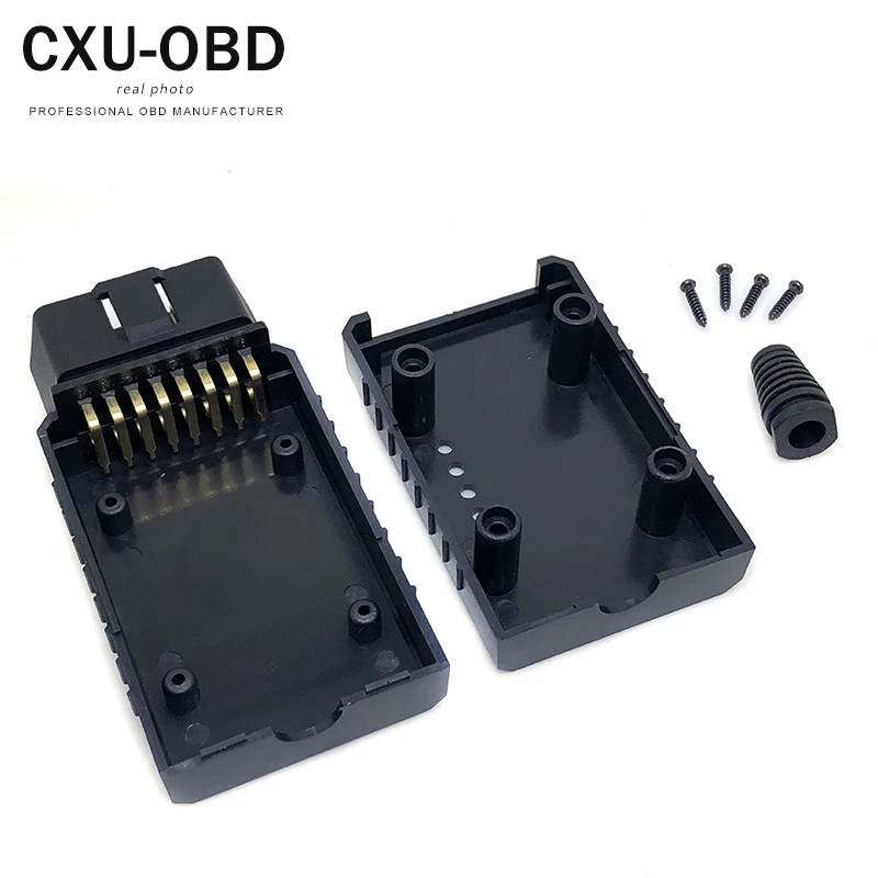 6pin obd2 разъем OBD2 OBD 2 16Pin Мужской Угловой ELM327 корпус obd ii адаптер диагностические