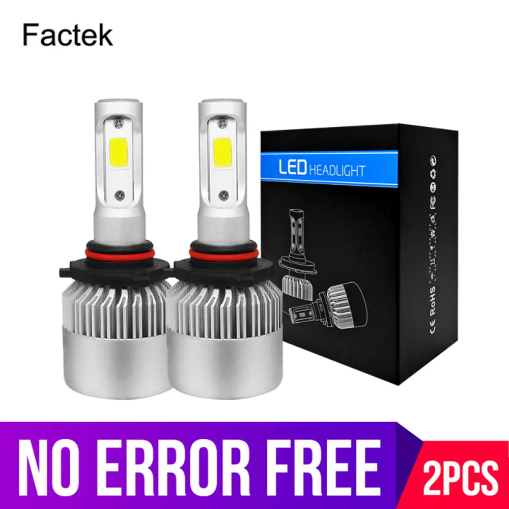 

Factek Super Bright Car Headlights H7 LED H4 led H1 H8 H11 HB3 9005 HB4 9006 Auto Bulb 72W 9000LM Automobiles Headlamp 6000K