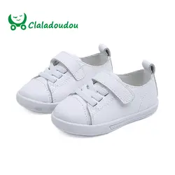 Claladoudou 12-14 см брендовая повседневная обувь из натуральной кожи для мальчиков и девочек мягкая обувь детская спортивная обувь детская обувь