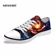 Instantarts классический Для мужчин низкой стиль парусиновая обувь модные пространство вселенной Galaxy Звезды Повседневная парусиновая обувь для мужчин Для мужчин без каблука Обувь