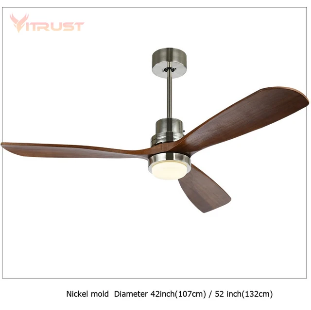 Retro Ceiling Fan Light Led Fan Chandelier Wooden Led Flush Mount