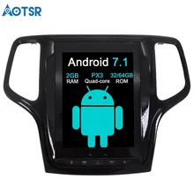 Aotsr Android Tesla стиль автомобиля gps навигация для JEEP Grand Cherokee- золото и черный головное устройство мультимедийный плеер без DVD
