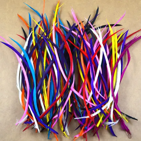

200Pcs/Lot 12-18cm Single Feather Acc Dyed Single Goose Biots Loose Feathers for fascinators/sinamay hat/mask