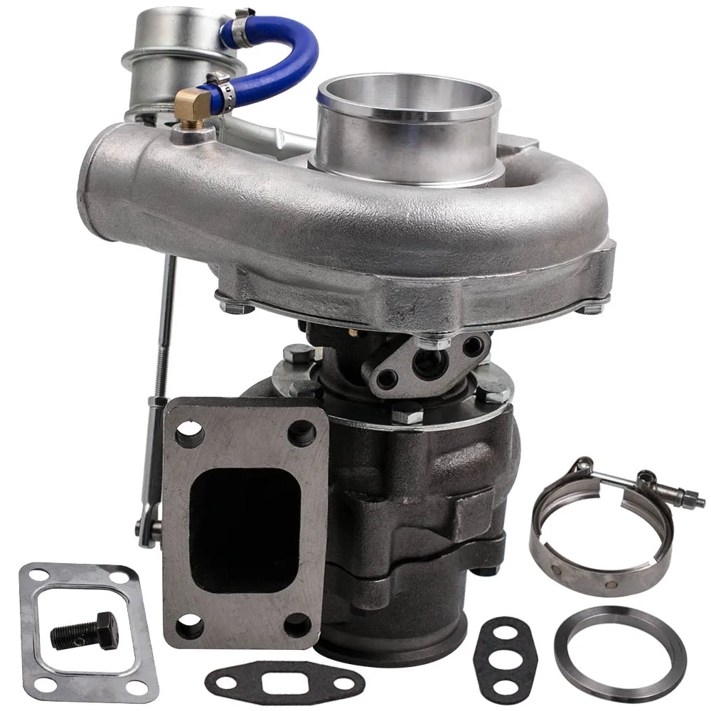 

Turbocharger for HYBRID T3 T4 T03 T04 Turbo T3 Oil cool V-band for 4 6 Cyl GT35 GT30 T3T4 T04E A/R .50 Turbine A/R .63 2.0L-3.5L