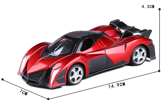 1:32 детские игрушки devel sixteen, модель спортивного автомобиля с музыкальным поворотом, миниатюрные игрушки для мальчиков