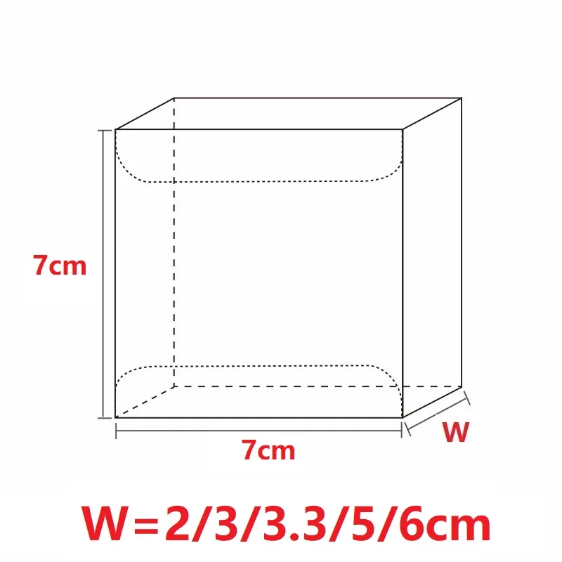 4xWx4 cm Transparent Waterproof Wedding Party Favors Boxes Clear PVC Candy Boxes Plastic PVC Cake Boxes Food Gift Packing (3)