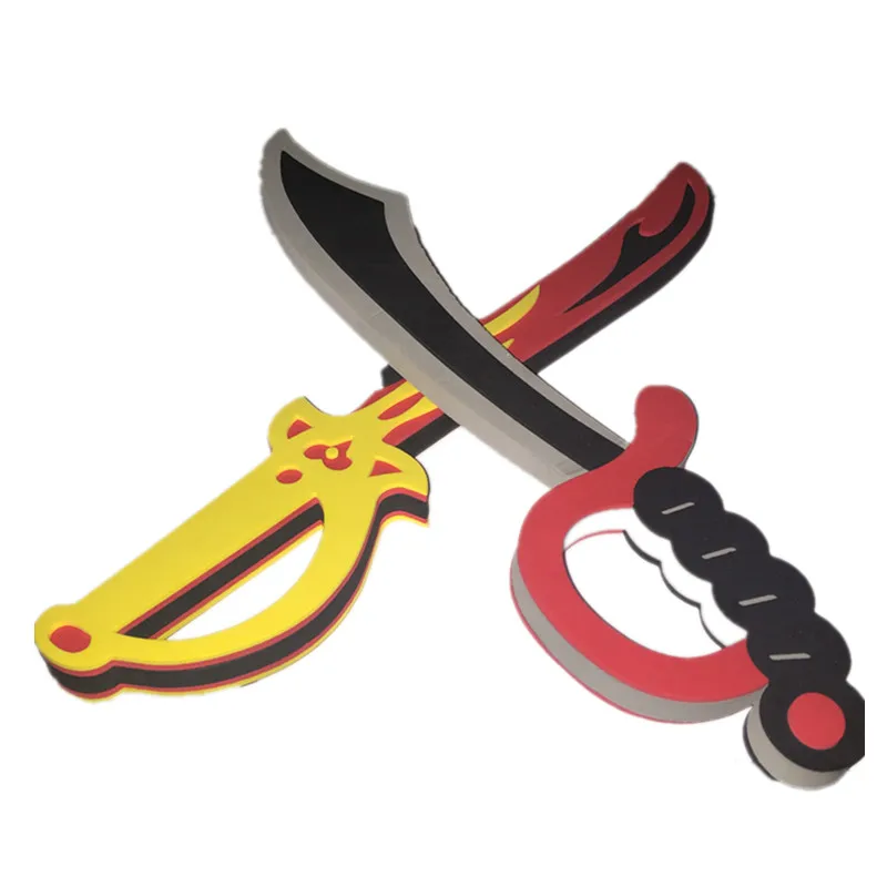 Birthday Toy Gift Outdoor Fun Childrens Safety Weapon Toy Swords 41cm EVA Pirate Sword Toy Parent-child Interaction Game 2in1