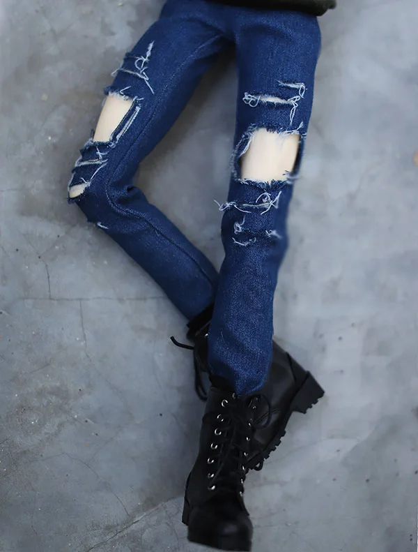 

Cool Dark Blue Hole jeans pants trousers for BJD 1/4 MSD 1/3 SD13 SD17 Uncle Doll Clothes CMB128B