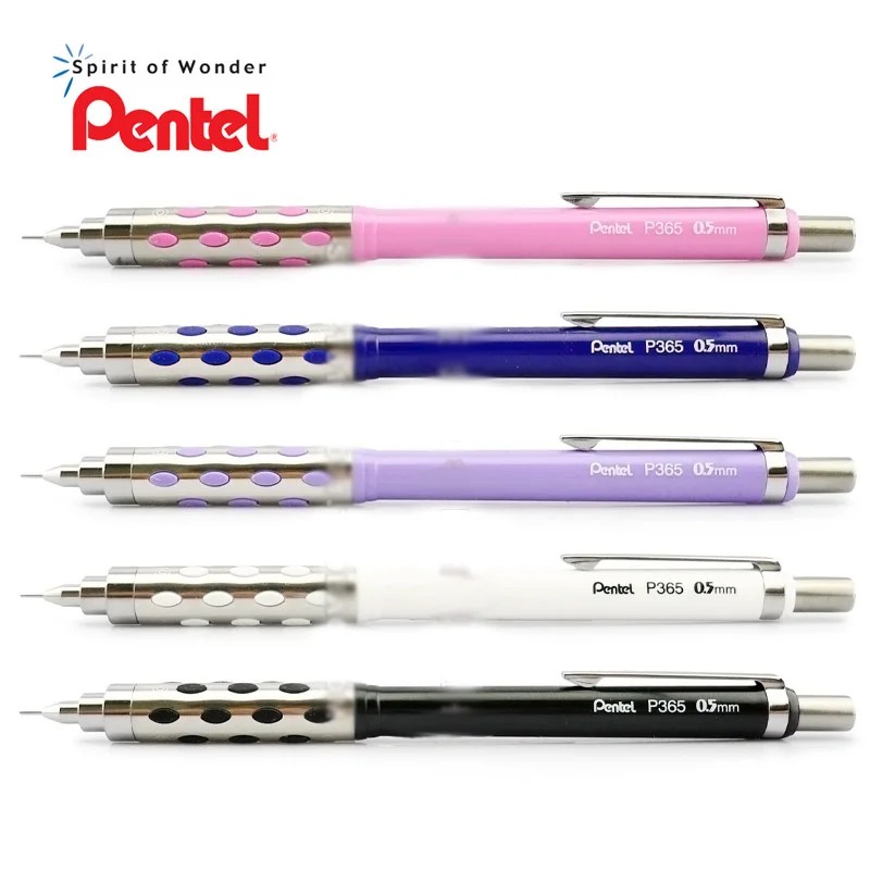 Pentel P365 5 видов цветов 0,5 мм пресс-тип металла механические карандаши 5 шт./лот