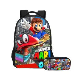 Рюкзаки для мальчиков и девочек милый мультфильм Супер Марио 3D печать книжный Рюкзак Школьный Сумки дорожные рюкзаки на каждый день Rugzak