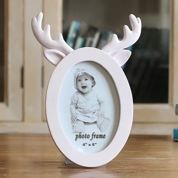 

6 Inch Cute Cartoon Rabbit Ear Cat Antler Creative Frame Pendulum Home Pendulum Baby Frame Creative Cartoon Rabbit Photo Frame