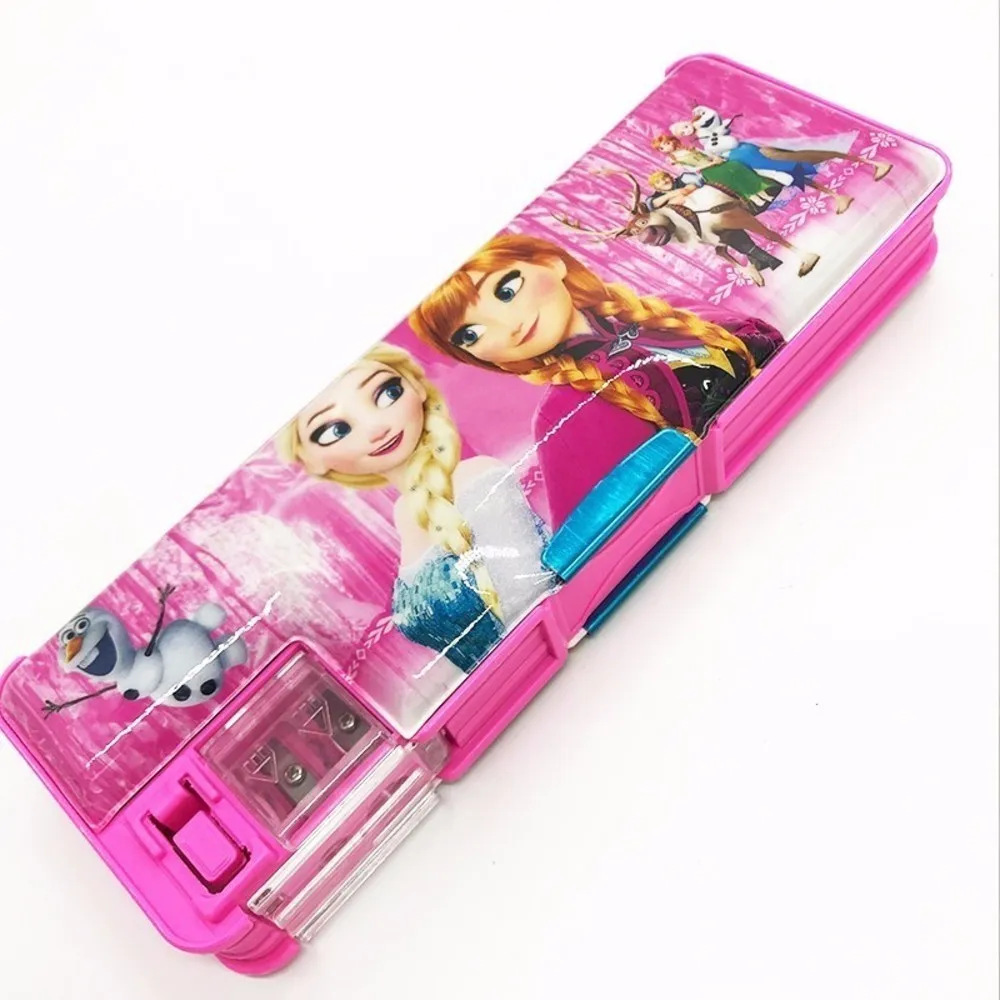 

Disney cute kid super hero princess Lively Snow White pencil box girl boy pencil case Pupils school supplies material escolar