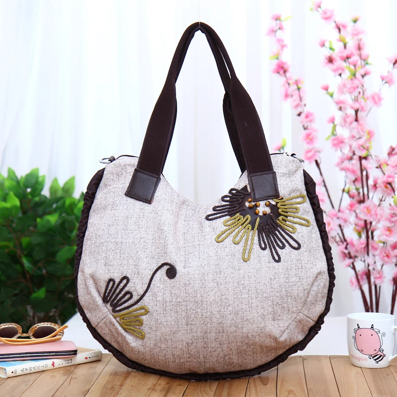 Free Shipping! Top wholesale Appliques Hot Lady Cute handbags cloth carry bag new Fashion nation ...