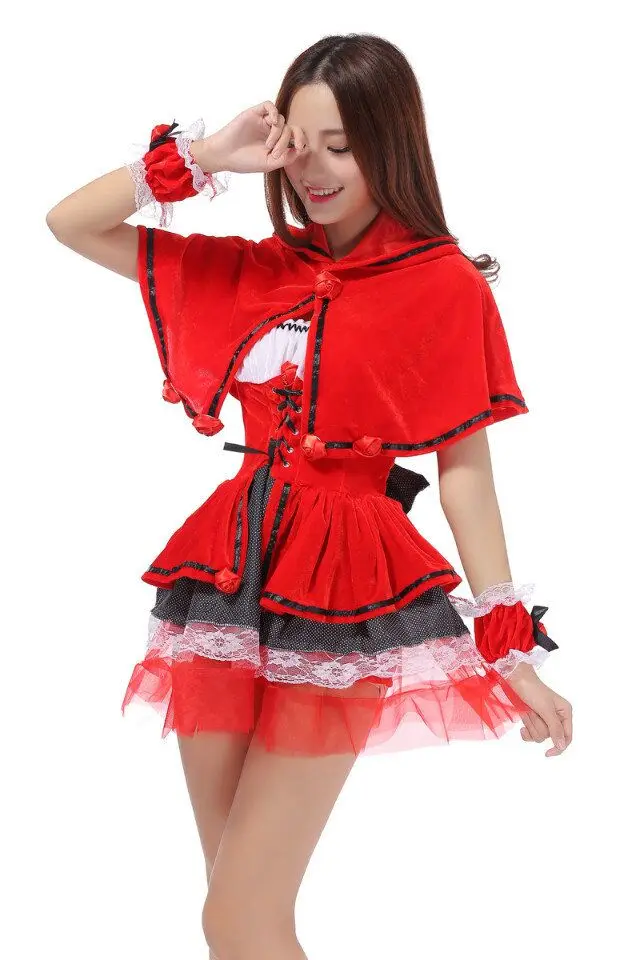 Хеллоуин Красная Шапочка костюм дамское нижнее белье для косплея женские костюмы