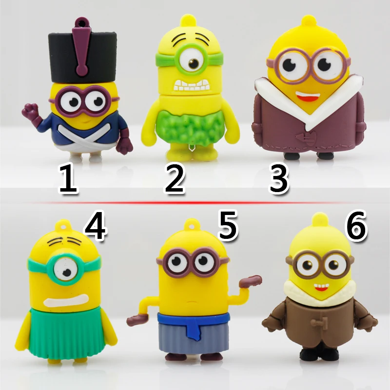 Amthin USB флеш накопитель Миньоны 64G 32G 16G 8G 4G 3 Гадкий я Флешка 64g карта памяти U диск