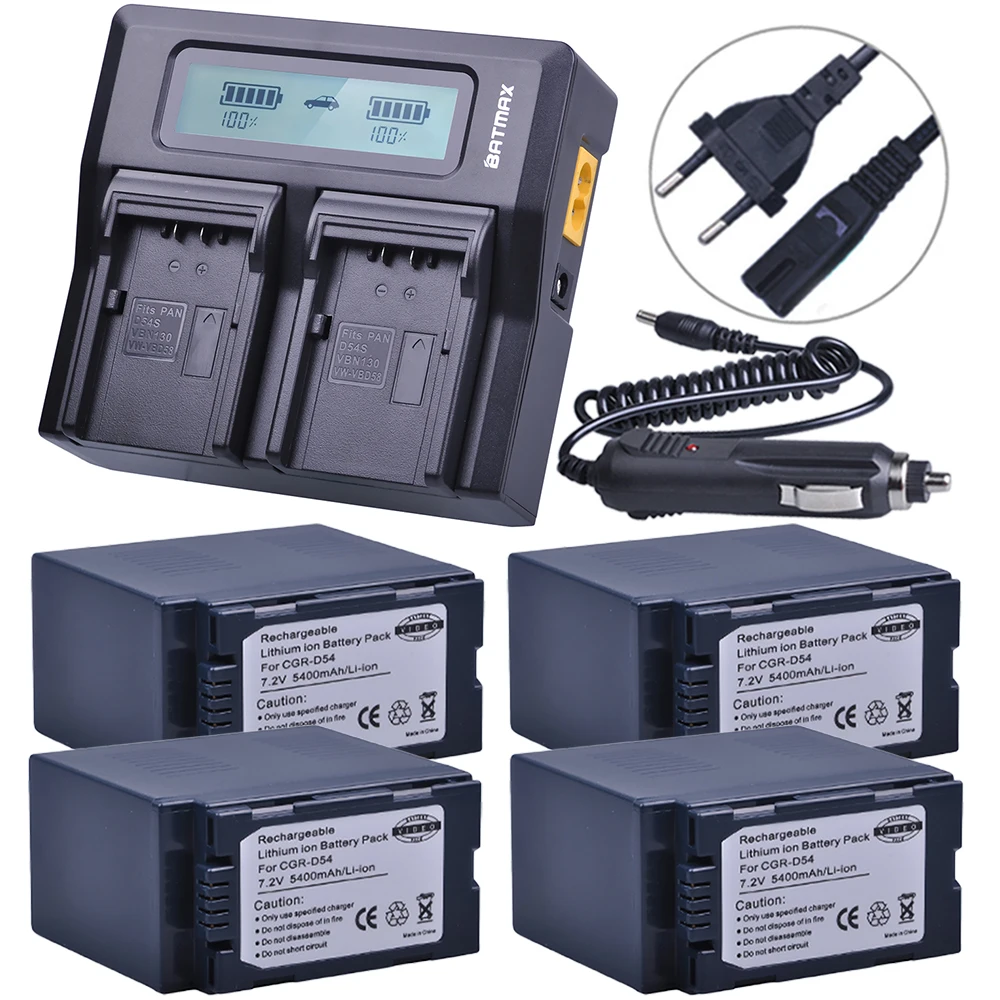 para Panasonic cga-d54s Bateria cga-d54se 7800mah