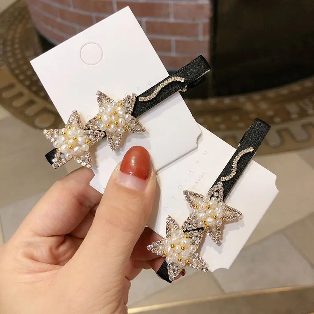 

1pc New Fashion Girls Imitiation Pearl Crystal Hair Clip Snap Barrette Hairpin Bobby Hair Accessories Headwear drop shipping