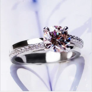 

1 Carat Pure 750 Gold Lucky Round Fabulous Test Positive Moissanite Women Engagement Ring Promise Fine Jewelry For Mother