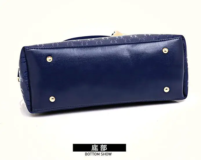 Women 4 Set Handbags Pu Leather Fashion Designer Handbag Shoulder Bag Black Vintage Female Messenger Bag Sac A Main Women 4 Set Handbags Pu Leather Fashion Designer Handbag Shoulder Bag Black Vintage Female Messenger Bag Sac A Main