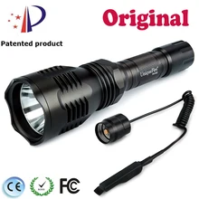 UniqueFire 1200LM HS-802 XM-L2 черный факел+ переключатель давления закаленное стекло объектив светодиодный фонарик 5 режимов