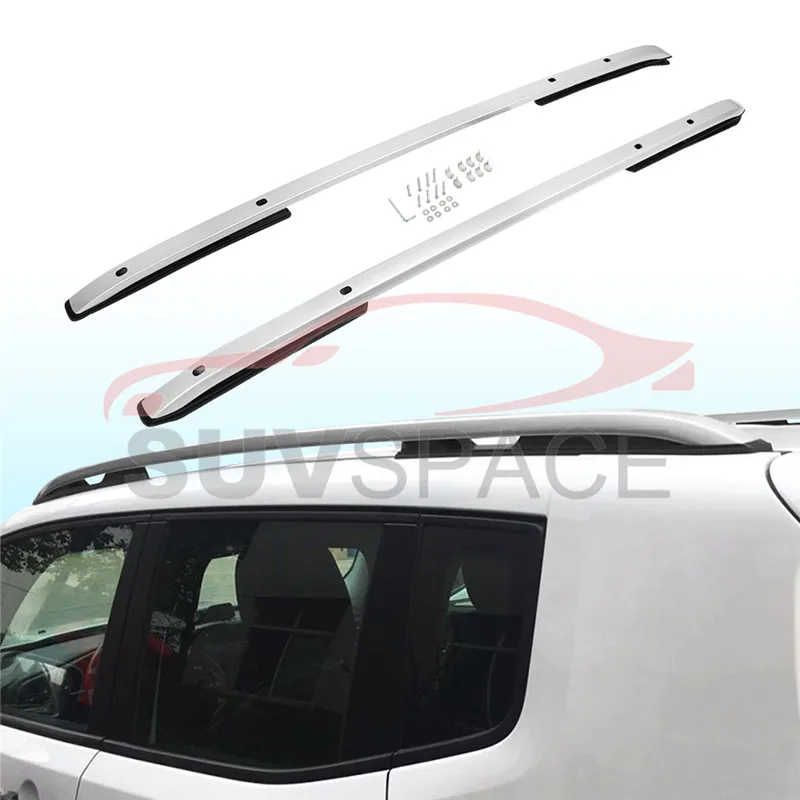 fits JEEP renegade 2015 2016 2017 2018 silver baggage luggage roof rack rail bar