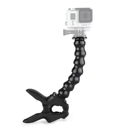 Челюсти Flex Clamp крепление с гибким регулируемым Гусенек для GoPro Hero 6 5 4 3 + SJCAM SJ7 Yi экшн-камера 4 K Аксессуары для штатива