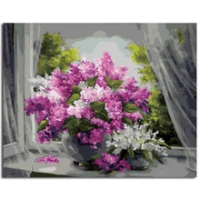 MOLEK DIY картина маслом по номерам комплект цветы Современная Классическая акриловая живопись на холсте домашний декор настенные работы для гостиной