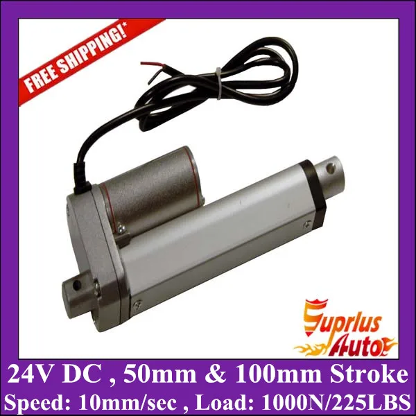 

Free Shipping 4pcs 50mm & 4pcs 100mm stroke 225lbs/ 1000N load linear actuator with 10mm/s speed actuator linear to Brazil