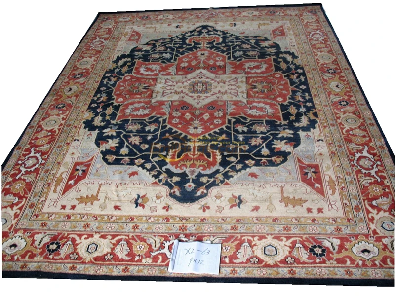 Original Single Export Turkish Handmade Carpets Oushak Ozarks Pure Wool