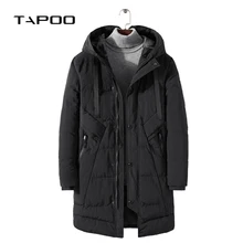 Новая мужская зимняя куртка-парка, длинное пальто, мужские однотонные толстые куртки с хлопковой подкладкой, высококачественные парки, пальто, мужские Модные Повседневные Пальто