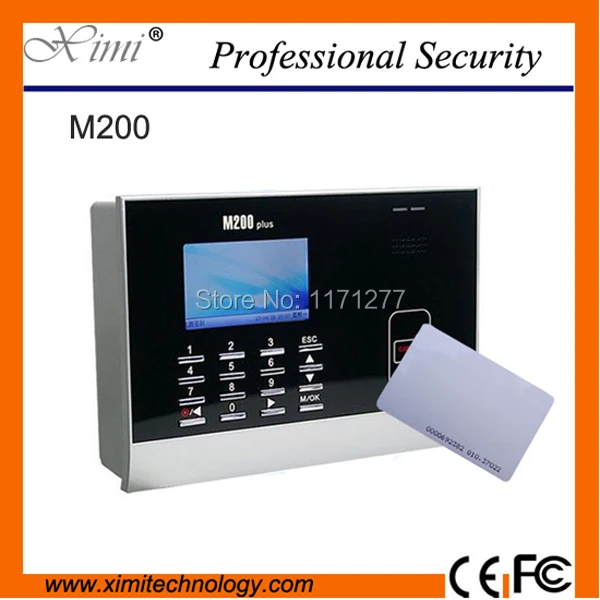 

M200 Card time attendance machine with Standard TCP / IP communication protocol and LINUX Operating System 3 inch touch screen