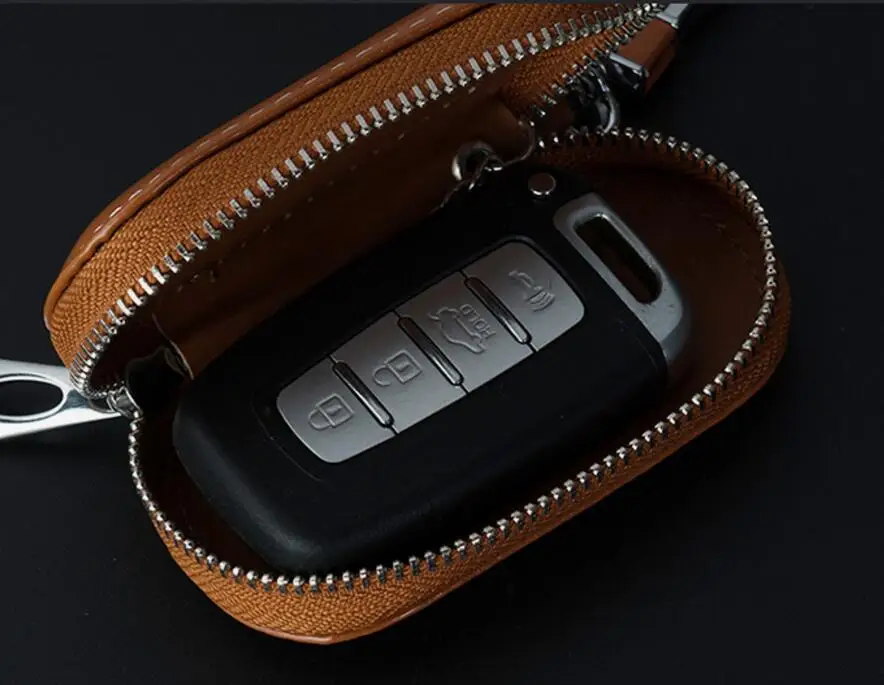Автомобильный чехол для ключей из натуральной кожи Subaru Renault AUDI NISSAN TOYOTA VOLVO HYUNDAI KONA