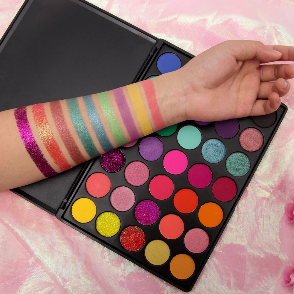 Colorful Eyeshadow Pallete Glitter Highlighter Shimmer Matte Make up Pigment Eye Shadow Palette 35 Pans