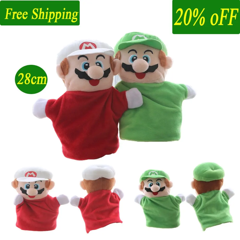 Plush cartoon hand puppet plush Super Mario hand puppet cartoon hand