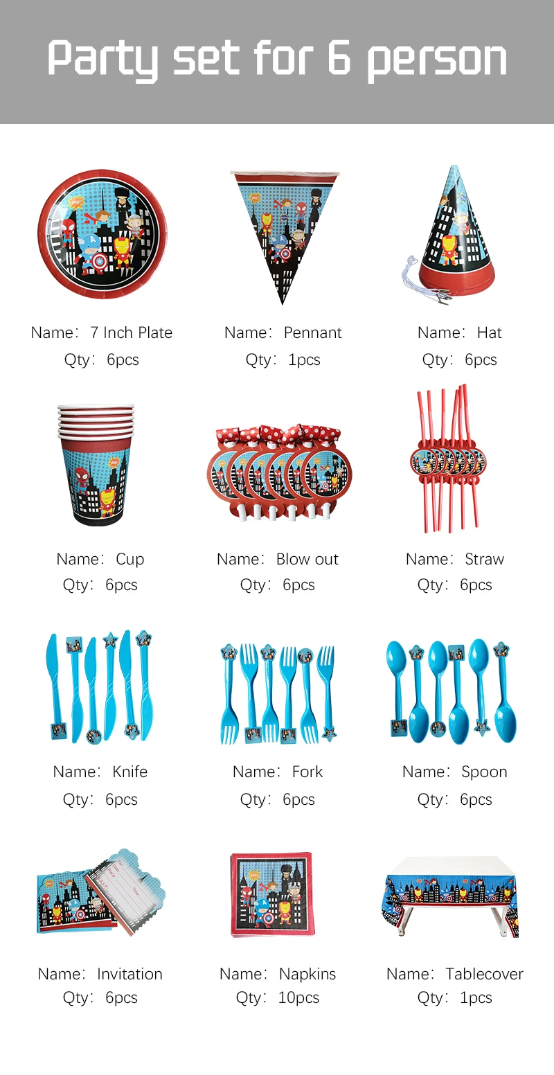 Мстители, Человек-паук, Железный человек, Супермен, детская одежда на день рождения, поставка украшений для вечеринок, детский набор для вечеринки на день рождения, принадлежности для мероприятий, Конфета