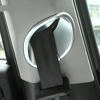 

For Alfa Romeo Giulia 2PCS ABS Chrome Car Matte Silver Interior Front Seat Belt Trim Frame Cover Trim Car Styling Accessories