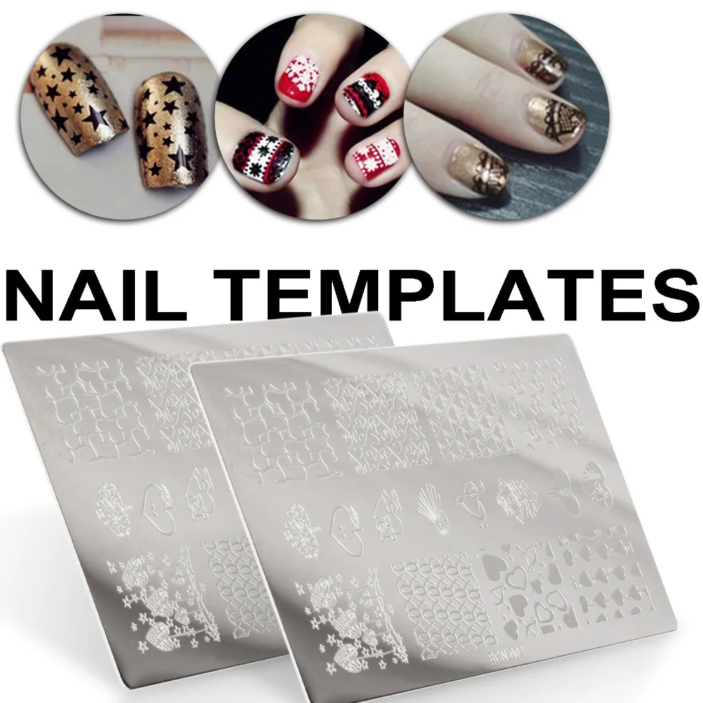 Nail Art Stickers DIY Nail Stamping Plates Image Tips Nail Templates