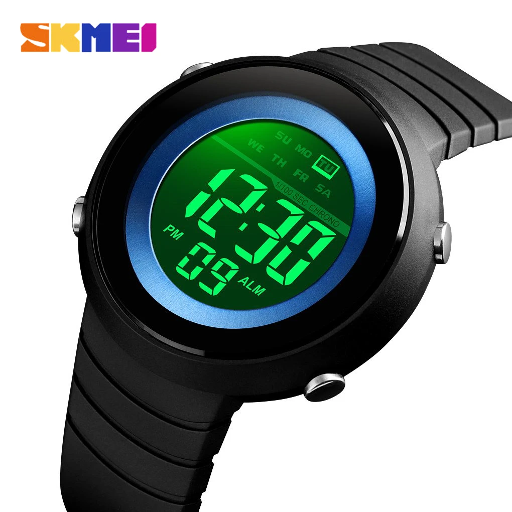 

SKMEI Simple Men Sports Watches Back Light LED 50M Waterproof Digital Watch Chronograph Week Wristwatches Relogio Masculino 1497