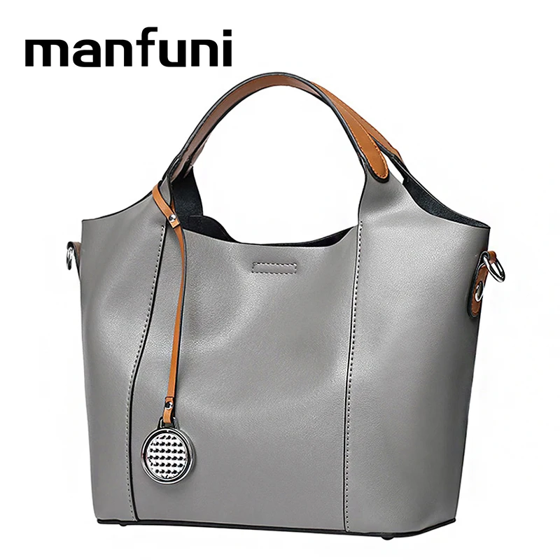 

MANFUNI Handbags Luxury 100% Real Leather Tote Bags Cowhide crossbody Composite Bag for women bolsas de luxo mulheres sacos 0788