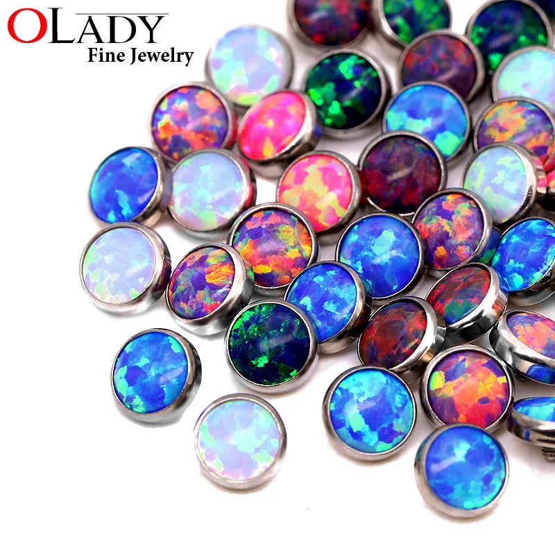 Micro-Skin-Diver-Dermal-100-Titanium-Piercing-Opal-Stone-Top-dermal-Anchor-piercing-body-jewelry-attachments