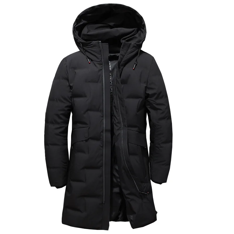 

New 2019 Winter Men Down Jackets and Coats Hooded Thickening Long Man Parka White Duck Down Goose Feather Male Jacket