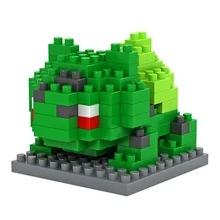 Pokemon Comics Pet Bulbasaur LOZ Diamond Blocks Building Blocks Miniature Minifigure Toy Baby Toys for Girls Toys for Children