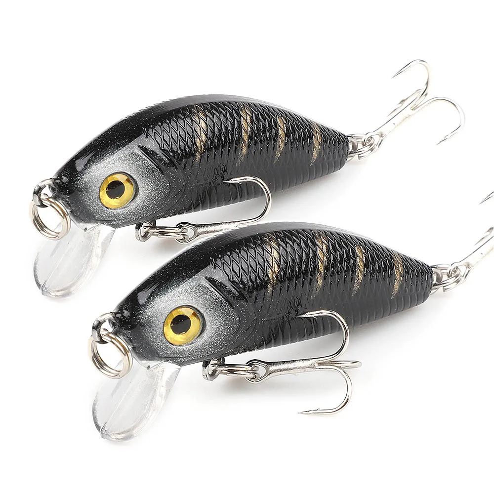 DONQL 2pcs/lot Minnow Fishing Lure 4.4cm 3.6g Wobblers Crankbait Artificial Hard Baits Topwater Floating Fishing Tackle - Цвет: Model 3